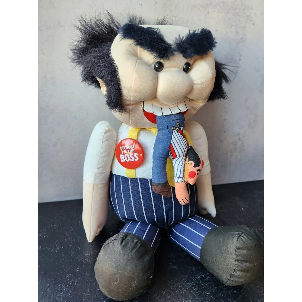 Because I'm the Boss Plush Doll The Item Co Inc Home Office Decor Funny! Vintage